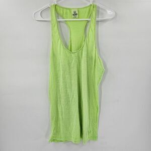 Victoria's Secret PINK tank top large neon green racerback